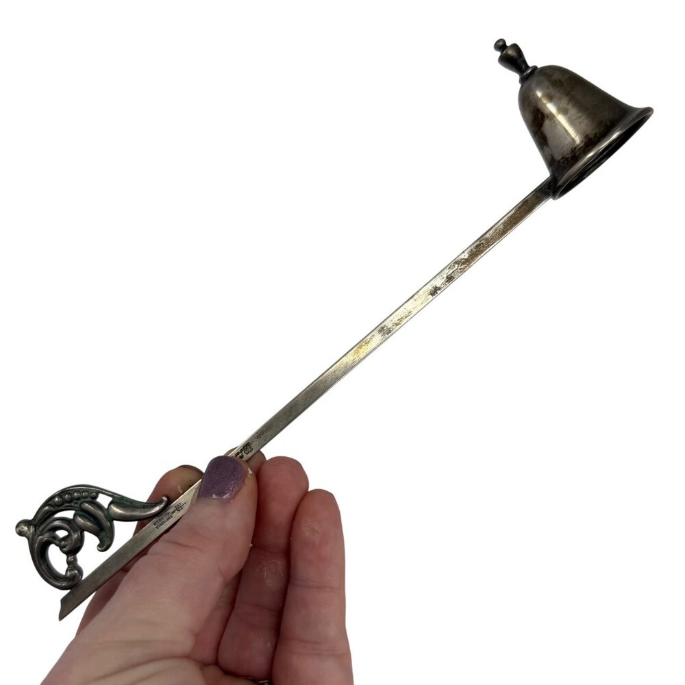 Vintage Candle‎ Snuffer Scroll Handle Webster Sterling Silver